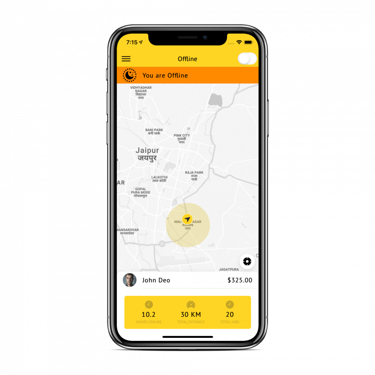 ionic 4 taxi driver app
