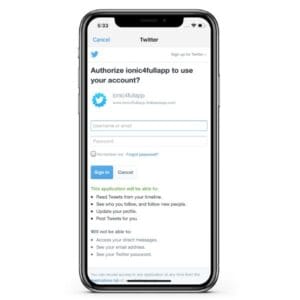 Twitter Authentication Starter | Ionic 4 + Firebase - Image 3